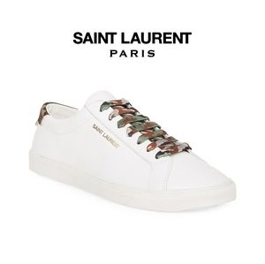 Saint Laurent White Camo Sneakers 39.5